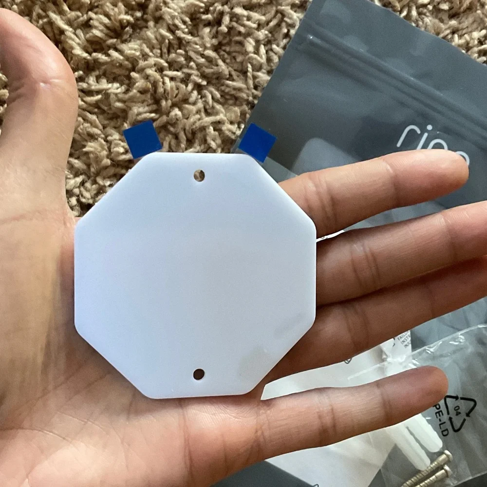 Ring Blue and White Protected By Audio/Video Badge